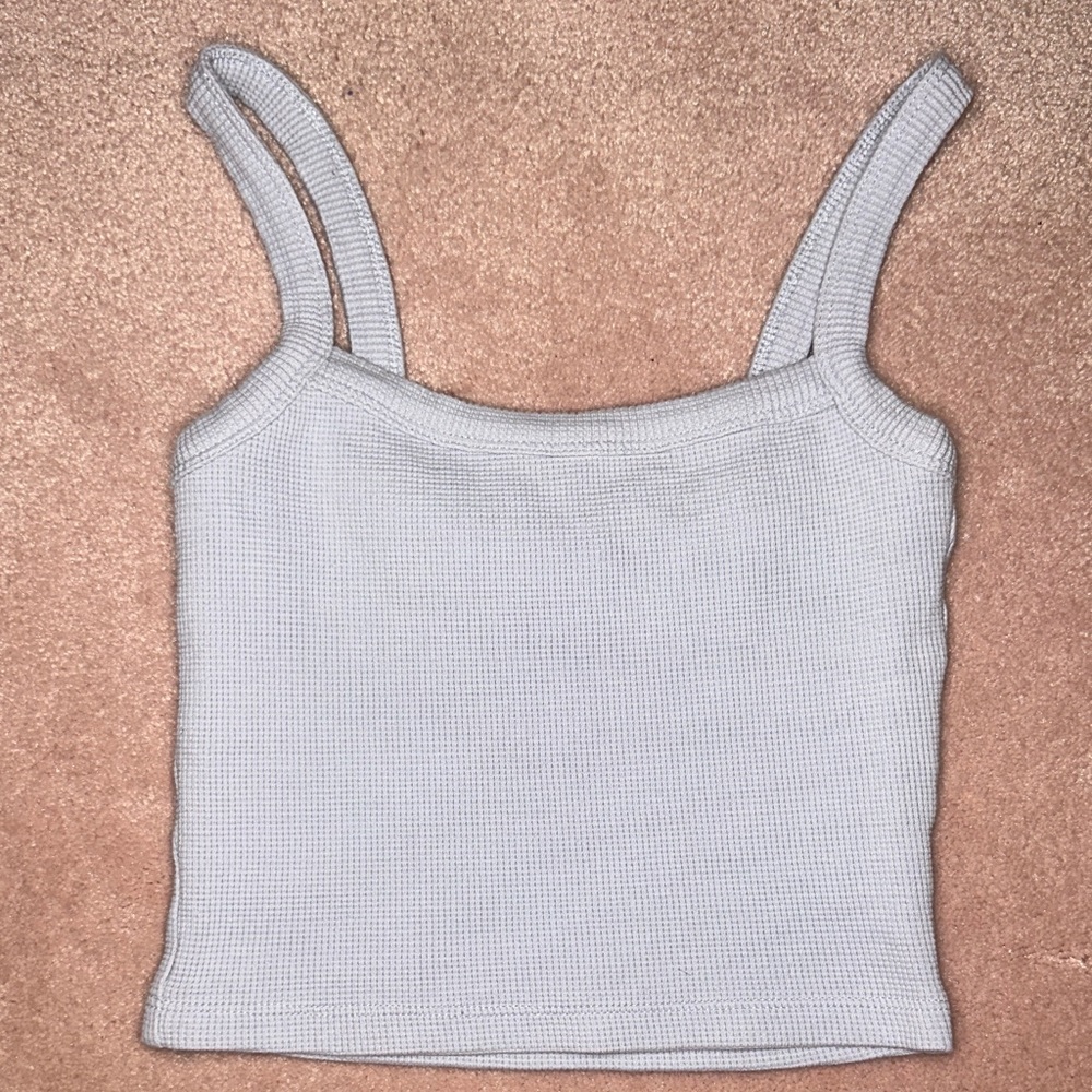 Forever 21 Waffleknit Tanktop Light Blue